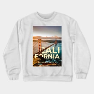 California Travel Poster Crewneck Sweatshirt